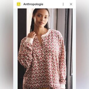 Anthropologie Waffle Knit Top